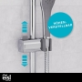 EISL shower set EASY FRESH, shower system without tap 2 in 1 with large rain shower (250 x 200 mm) and hand shower, chrome DX12006