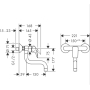 hansgrohe Logis Grifo monomando de cocina, de pared, cromado