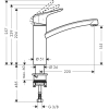 Hansgrohe Ecos M grifo mezclador para cocina, cromado medio, plata