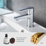 Ibergrif, M11357, Sink Faucet, Cold Start, 10 percent Energy Saving, Brass, Chrome