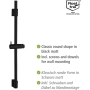 WENKO Shower rail Classic Black 70 cm