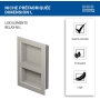 LUX ELEMENTS Nicho listo para alicatar, dimensiones 55,9 x 40,6 x 8,9 cm, RELAX-NI L LREL8202, gris