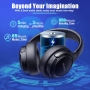 BERIBES Bluetooth Headband Headphones,65 Hrs of Playback,Built-in Microphone,6 EQ Sound Modes,Hi-Fi Stereo Sound Headphones for Travel/Office/Home, Black