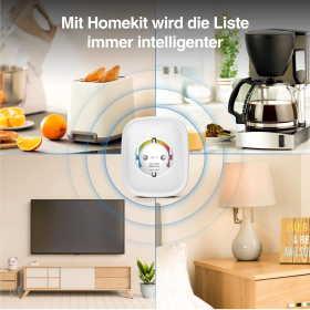 GHome Smart Socket with Apple HomeKit, WiFi Socket 2-Pack Compatible with Siri or Homepod, 2.4 GHz (Apple HomeKit Only), White