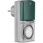 REV Ritter 0025700409 - Presa con orologio meccanico Tag IP44, colore: Grigio/Verde