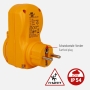 Brennenstuhl personal protection adapter BDI-A 2 30 IP54 / personal protection plug for outdoors (two-pole switch-off, yellow, 30mA)