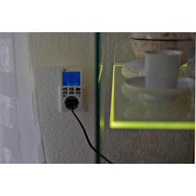 Brennenstuhl Comfort-Line Digital Weekly Timer/Programmable Digital Timer Socket (Weekly Timer, Countdown function, Socket with Contact Protection) White