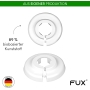 BIO NEU 6 Stück Bio Einzel Heizungsrohr Rosette, heizungsrohr abdeckung, Heizung, Verkleidung, Heizkörper Rosetten, weißes biobasiertes Polyethylen, weiss (22mm)