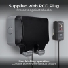 BG Electrical Outdoor Socket Kit with RCD, 3 m Cable, IP66, Weatherproof, Nexus Storm