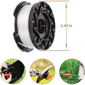 Катушки Black & Decker для кусторезов, 6 штук, с крышкой и пружиной