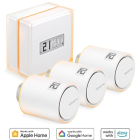 Netatmo Smart Thermostat + 3 Heads, WiFi App Control, Heating Control