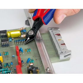Alicates de corte lateral de precisión KNIPEX Electronic Super Knips 78 61 125, bruñidos.