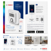Termostato de ambiente Smart Home de Bosch para calefacción por suelo radiante con control por cable de 24 V: compatible con Google y Alexa Assistant.