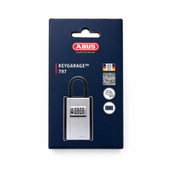 ABUS KeyGarage 797 Key Safe with Shackle, Black/Silver