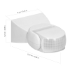 Вуличний датчик руху ORNO CR-236 180° IP65 Білий