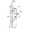 Yale Y50 mortise lock for Euro cylinder, white