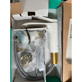 hansgrohe Vivenis basin mixer with pull rod and water-saving function, matte white
