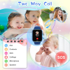 Kinder-Smartwatch mit Telefonfunktion, SOS, Kamera und Spielen, Dunkelblau