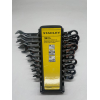 STANLEY Ratschenschlüssel-Satz mit 12 Ringmaulschlüsseln, ergonomischer Griff