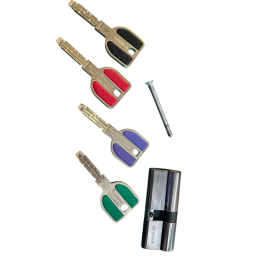 Vachette Radialis – Cilindro de cerradura extraíble de 32,5 x 42,5 mm para puertas exteriores/de entrada | Muy alta seguridad, 4 llaves no copiables, tarjeta de propiedad, acero inoxidable.