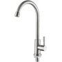 Ibergrif M18703, Einfacher 360° drehbarer Kaltwasser-Küchenhahn, Einhebel-Küchenspüle, Edelstahl
