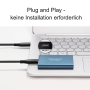 1 TB tragbare SSD USB 3.0/Typ-C-Festplatte für Laptop/Desktop/Mac/Telefon