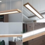 ZMH LED Pendelleuchte Esstisch Hängelampe Holz - Dimmbar Hängeleuchte 40W mit Fernbedienung Esstischlampe Modern Küche Esszimmerlampe Pendellampe für Esszimmer Wohnzimmer Arbeitszimmer Büro [Energieklasse G]