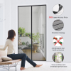 MYCARBON Mosquitera Puerta Magnetica Corredera Cortina Mosquitera Magnética para Puertas Cortina de Sala de Estar la Puerta del Balcón Puerta Corredera de Patio (100x220, Negro)