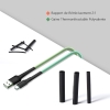 Vinabo 900 Piece Heat Shrink Tube Set, Black Heat Shrink Tubing, Electrical Insulation, Water-Repellent & Break-Resistant, Cable Tubing, 12 Sizes, 2:1 Heat Shrink