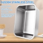 ASelected 304 Stainless Steel Large Rectangular Washing Up Bowl 10 Litre Dishwasher Mixing Bowl Plastic Free 33 x 24 x 15 cm