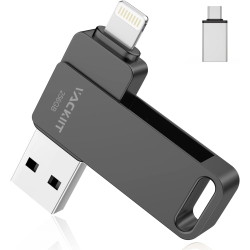 USB-накопитель для iPhone 256 ГБ | Apple сертифицирована | Вакиит USB 3.0 | Расширение хранилища для iPad, iOS, Android, ПК