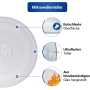 Glass microwave turntable, round, 270 mm, with 3 knobs, with 3 buttons