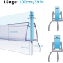 4 x 100 см уплотнения для душевых дверей, 6 мм 7 мм 8 мм уплотнение для стеклянной двери душа, прозрачное уплотнение для душа толщина стекла, водоотталкивающее уплотнение для душа