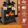 Fireplace fan, Fireplace fan for stove, Stove fan without electricity, Heat-operated stove fan with 4 blades