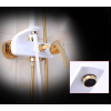 QJUZO Duschset Duschsäule Wasserhahn Regendusche Duscharmatur Duschkopf Duschsystem inkl Handbrause Shower Set Höhenverstellbar
