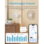 Enchufe inteligente Meross con control de consumo, enchufe WiFi Bluetooth, 16A, enchufe inteligente Schuko compatible con Alexa, Google Home y SmartThings.