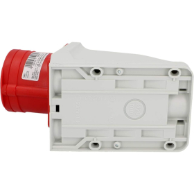 PCE 40582L Toma de pared combinada, poliamida, CEE (400V/16A) y Schuko (250V/16A), montaje en superficie, IP 44