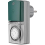 REV Ritter 0025700409 - Presa con orologio meccanico Tag IP44, colore: Grigio/Verde