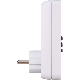 Brennenstuhl Comfort-Line Digital Weekly Timer/Programmable Digital Timer Socket (Weekly Timer, Countdown function, Socket with Contact Protection) White