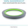 Manguera de desagüe flexible Bächlein de aluminio para el fregadero - G 1 1/4" x 32 mm, extensible de 320 a 800 mm, sifón de olores ajustable individualmente