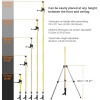 Huepar Laser Tripod 3.7 m Telescopic with Adjustable Mounting Screw Set