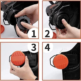 Катушки Black & Decker для кусторезов, 6 штук, с крышкой и пружиной
