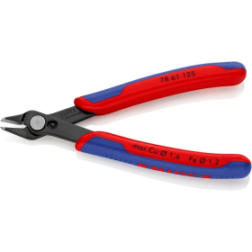 Alicates de corte lateral de precisión KNIPEX Electronic Super Knips 78 61 125, bruñidos.