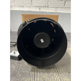 Ventilador de conducto HG Power Ø 200 mm, extractor de aire de 230 V con motor EC y enchufe europeo.