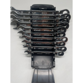 STANLEY Ratschenschlüssel-Satz mit 12 Ringmaulschlüsseln, ergonomischer Griff