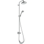 Hansgrohe 27224000 Croma 220 Air Showerpipe Reno Duschsystem, 5 Strahlarten, schwarz