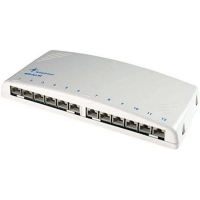 Telegärtner J02022 A0052 Mini-Steckdose AP 12x 12x RJ45, alpinweiß [Energieklasse B]
