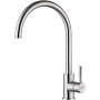 GRIFEMA kitchen faucet – 360° rotatable, high-quality stainless steel with high spout (271 mm)