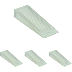 Burgwachter Cuña para puerta, tope de puerta antideslizante de plástico para suelo, TKL 2010, transparente mate, 100 mm, TKL 2010 T (4 unidades)