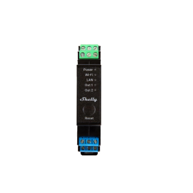 Shelly Pro 2PM | Interruptor de relé inteligente WiFi, LAN y Bluetooth de 2 canales con medición de potencia | Automatización de viviendas y edificios | Compatible con Alexa y Google Home | Aplicación para iOS y Android | Control remoto desde